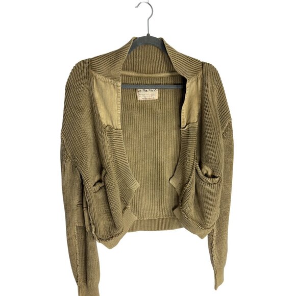 Free People We The Free Worn Thru Surplus Cardigan Army Green-sz  Small - Picture 8 of 12